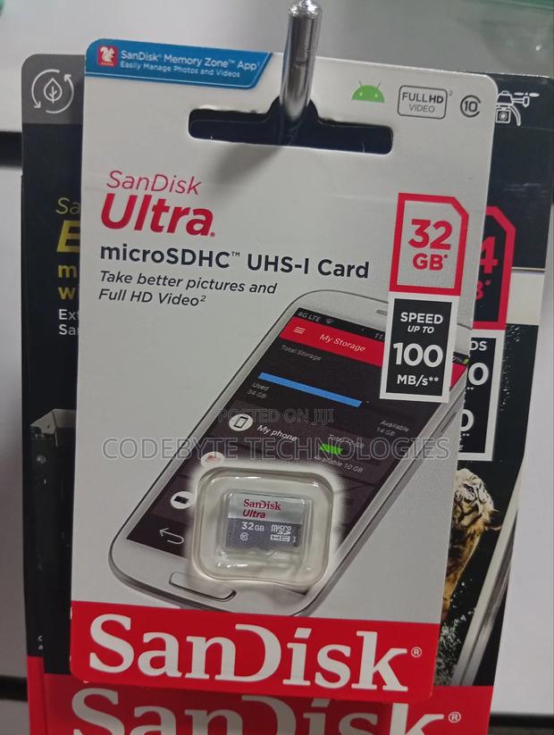 Sandisk Ultra Micro Sd/Micro SDXC Card Up to 100mb/S 32gb - main view