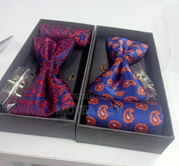 Navyblue Redwine Executive Vintage Bowtie Sets