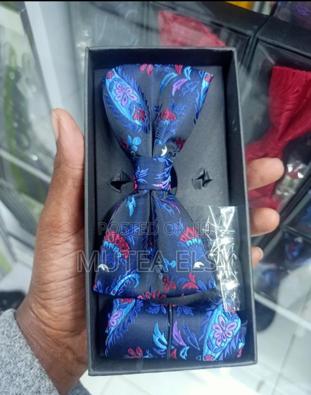 Navyblue Redwine Executive Vintage Bowtie Sets - thumbnail 2