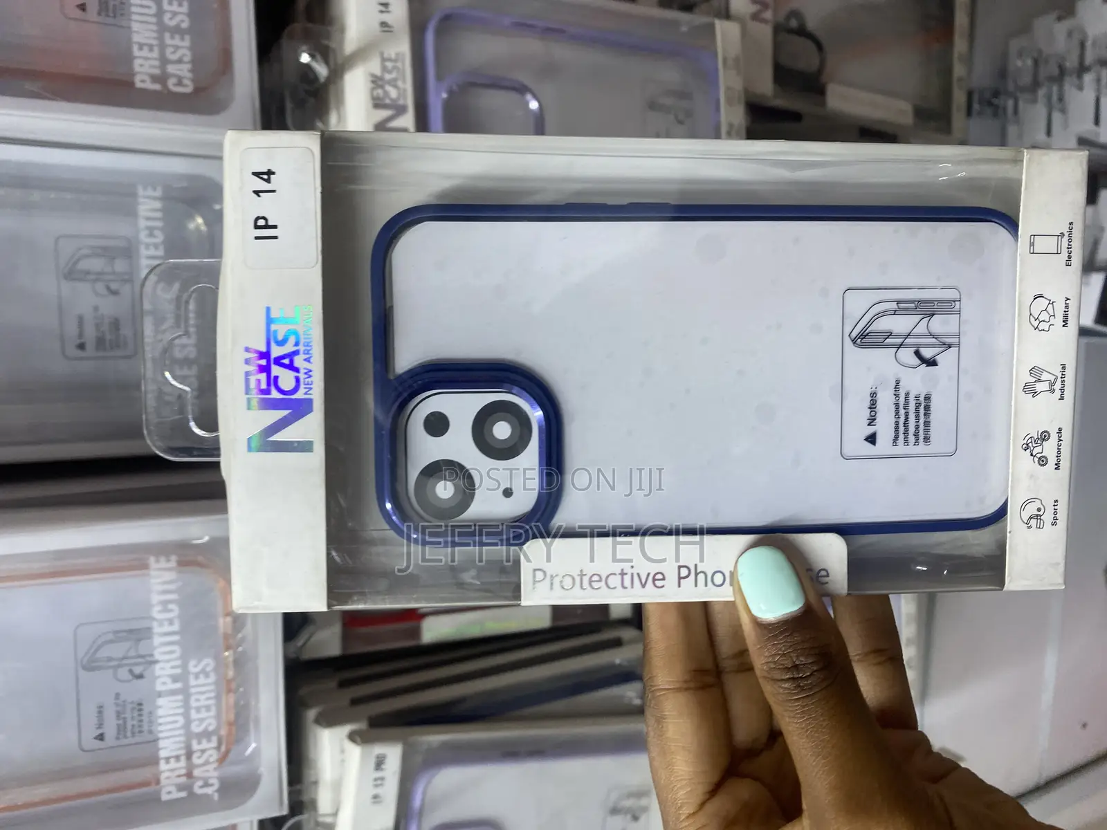 Ringke iPhone 14 New Skin Chrome Camera Ring Clear Case-Blue