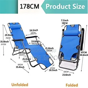 2 in 1 Beach Lounge Camping Chair/Bed