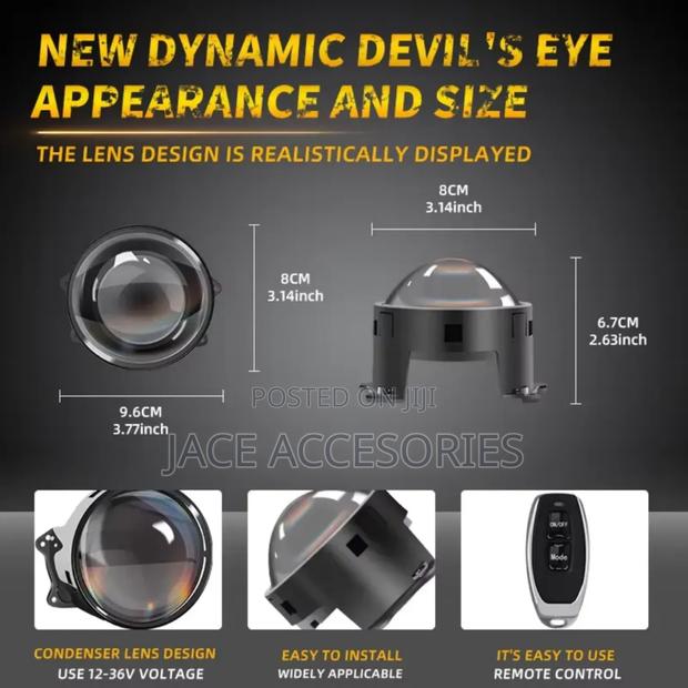Dynamic Devil Eye Angel Fog Light Lens - thumbnail 4