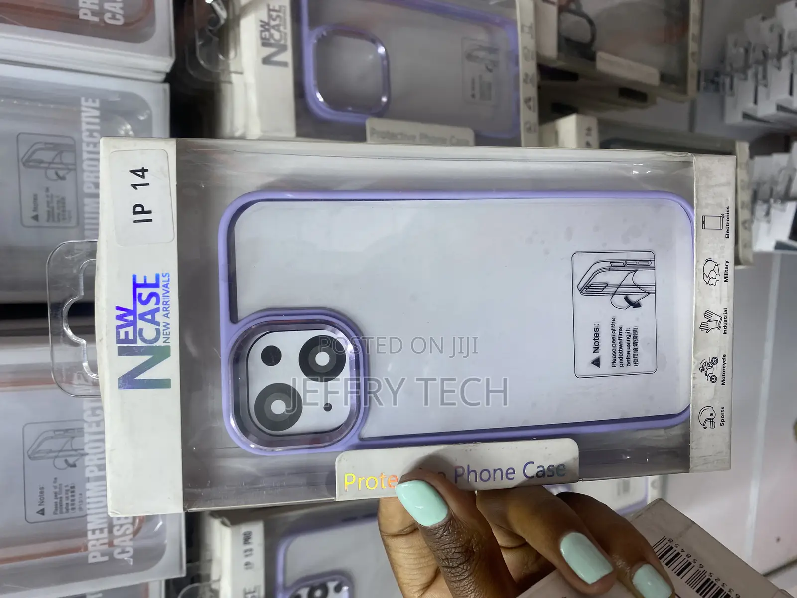 Speck iPhone 14 New Skin Chrome Cameraring Clear Case-Purple