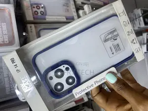 Visoza iPhone 14 Pro New Skin Camera Ring Clear Case-Blue