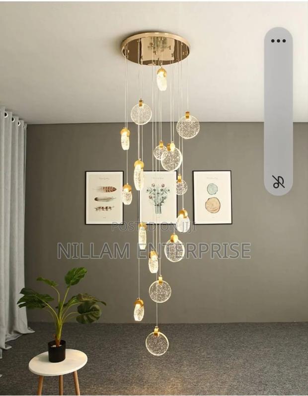 *Round Bubble Crystal Staircase Lights - main view