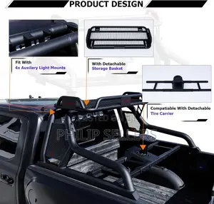 Roll Bars With Cargo Basket for Full Size Trucks