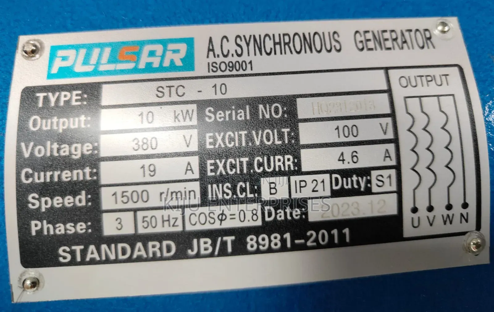 Alternator 10kw