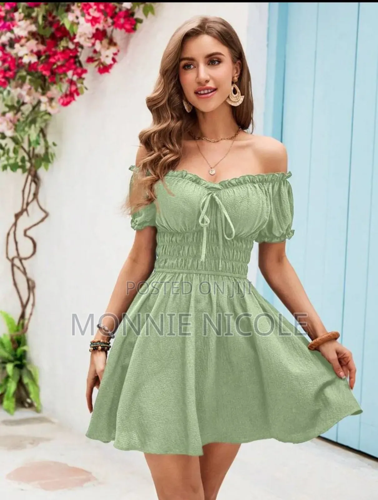 Offshoulder Stylish Summer Dress. Beachvibes