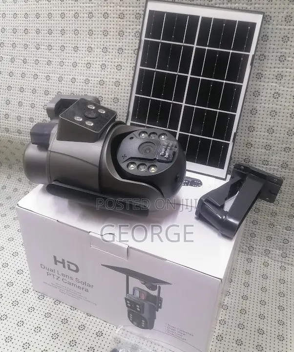 At Brand New Ubox Sd320 4g Duallens Outdoor PTZ Solar Camera