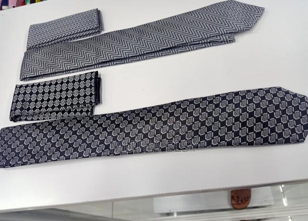 Black White Executive Geometric Tie Sets - thumbnail 2