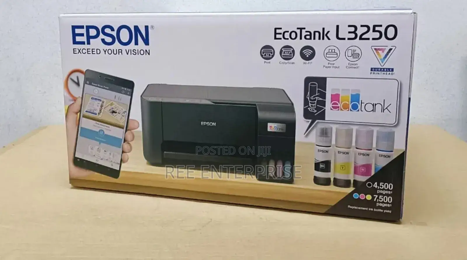Epson L3250 A4 Wifi Wireless All in One Ink Tank Printer