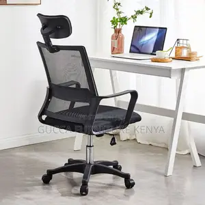 Office Chair:Textile Upholstered Task Chair, Fixed Armrests