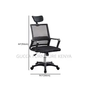Office Chair:Textile Upholstered Task Chair, Fixed Armrests
