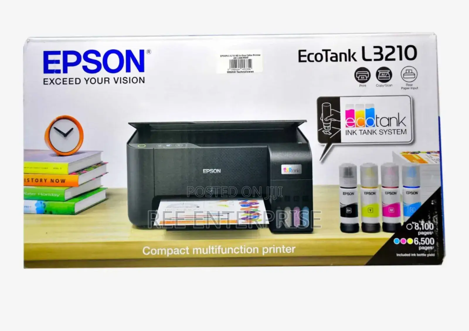 New L3210 A4 Wifi Wireless All in One Ink Tank Printer