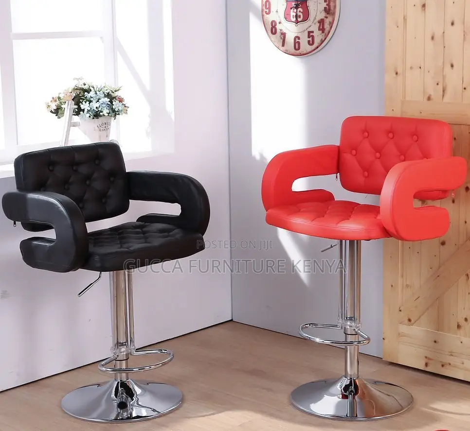 Office Stool:Stylish Leather Bar High Stool for Office Home