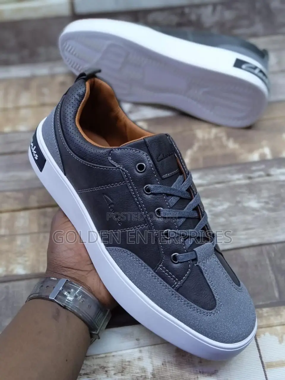 Black Grey Clarks Smart Casual 40-45