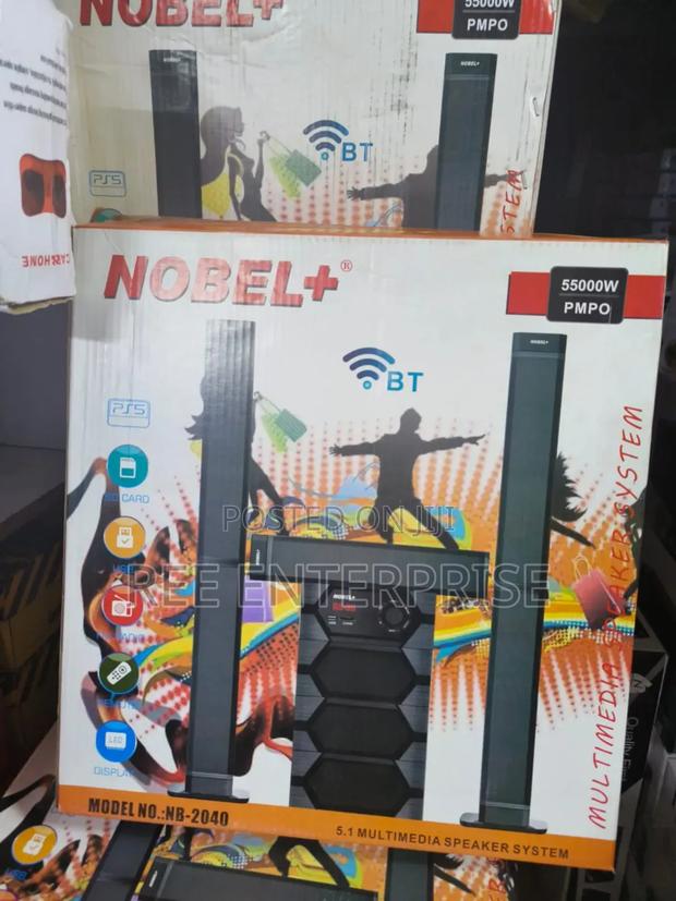 Nobel Tall Boy Speakers-Bt Hometheare-55000w Pmpo- Nb 2040
