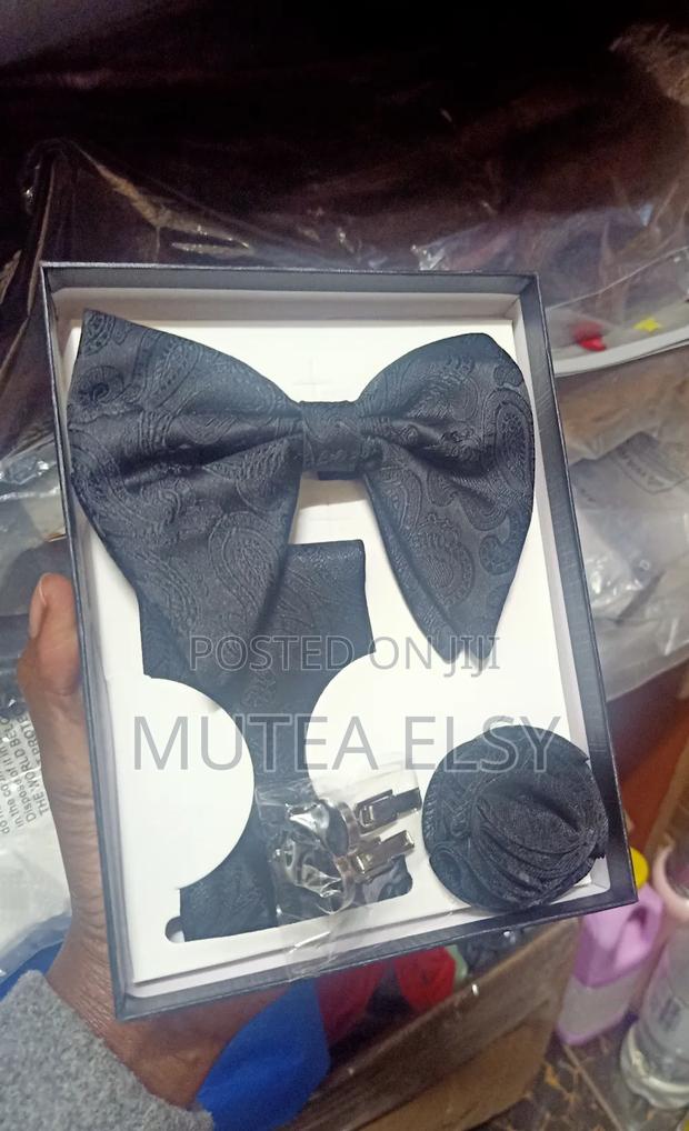 Mustard Yellow Black Butterfly Bowtie Sets