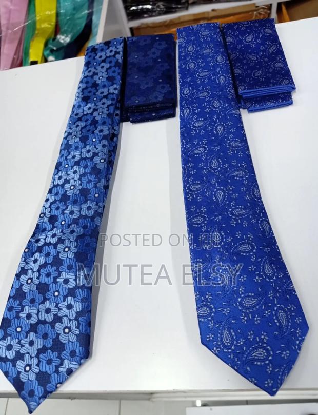 Royal Skyblue Vintage Executive Tie Sets - main view