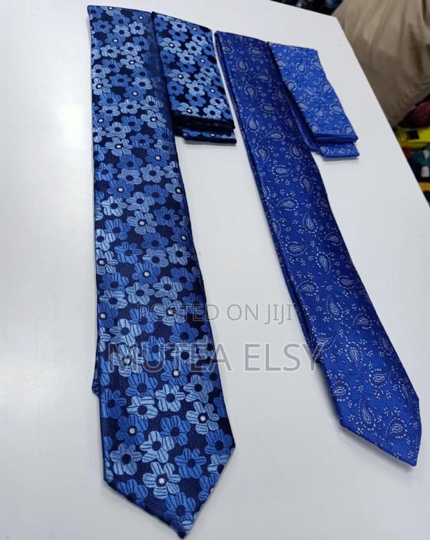 Royal Skyblue Vintage Executive Tie Sets - thumbnail 2