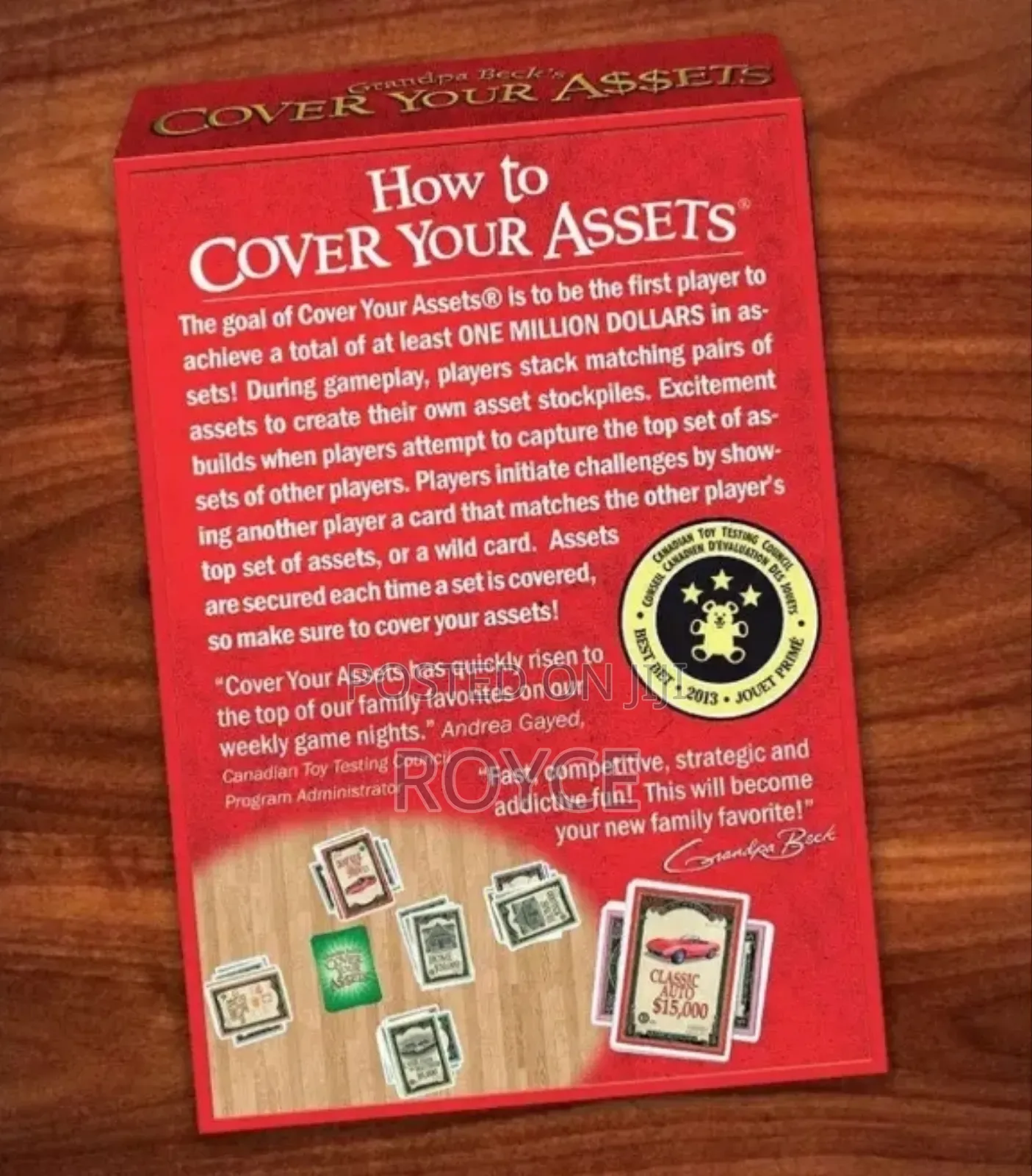 Cover Your Assets Card Game