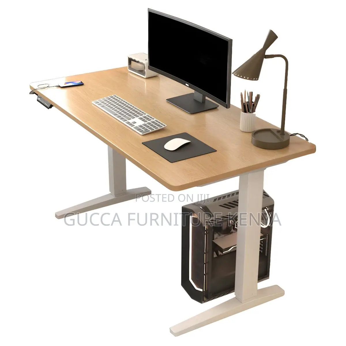 Standing Desk:160cmelectric Streamlined Two-Leg Office Desk