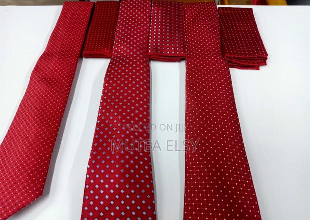 Red Polycadot Executive Tie Sets - main view