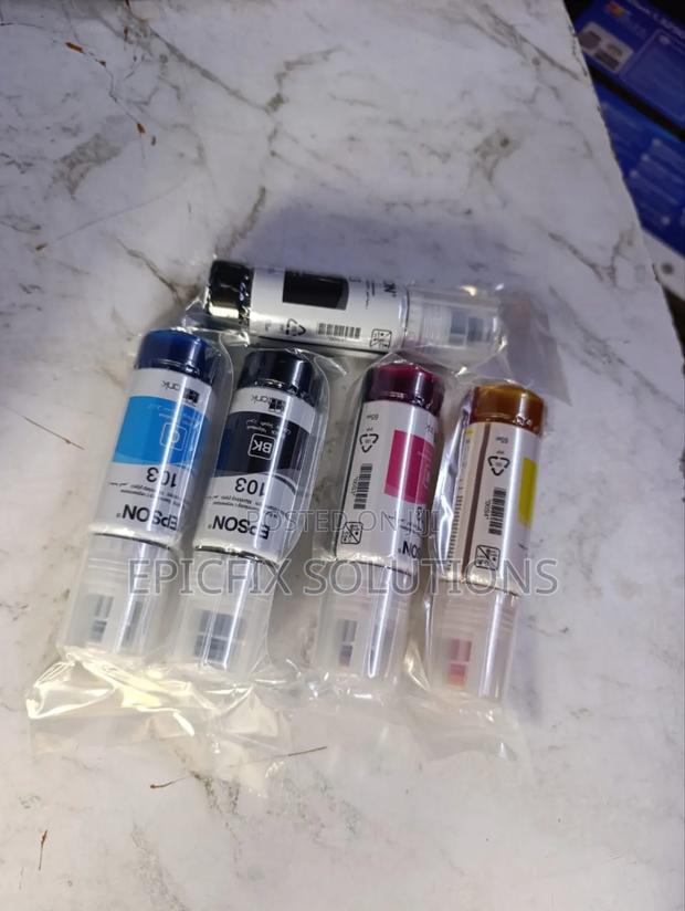 A Set of Epson Original Epson Inks for Ecotank Printers