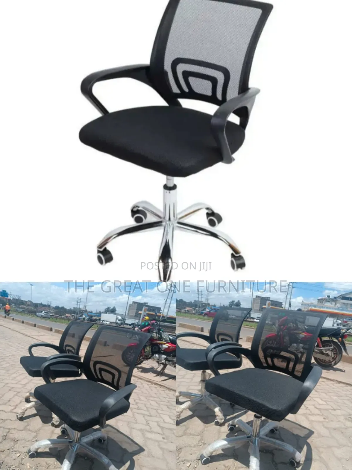 Black Adjustable Mesh Office Chair Up9ih