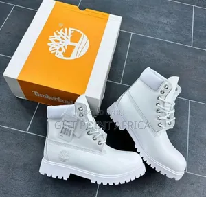White Leather Timberland Boots