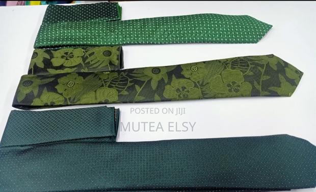 Emelard Green, Safaricom Army Green Polycadot Tie Sets - thumbnail 3