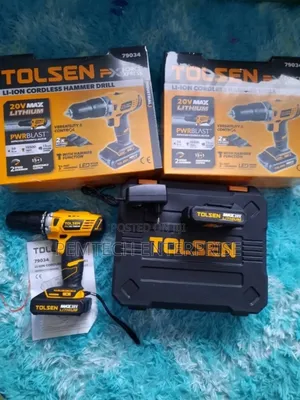 20v Battery Drill (Industrial) With Hammer Tolsen 79034