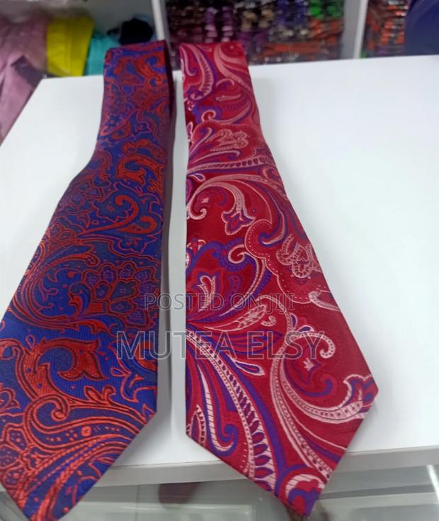 Redwine Royal Blue Teardrop Executive Tie Sets - thumbnail 3