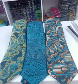 Teal Blue Yellow Vintage Executive Tie Sets - thumbnail 2