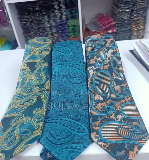 Teal Blue Yellow Vintage Executive Tie Sets