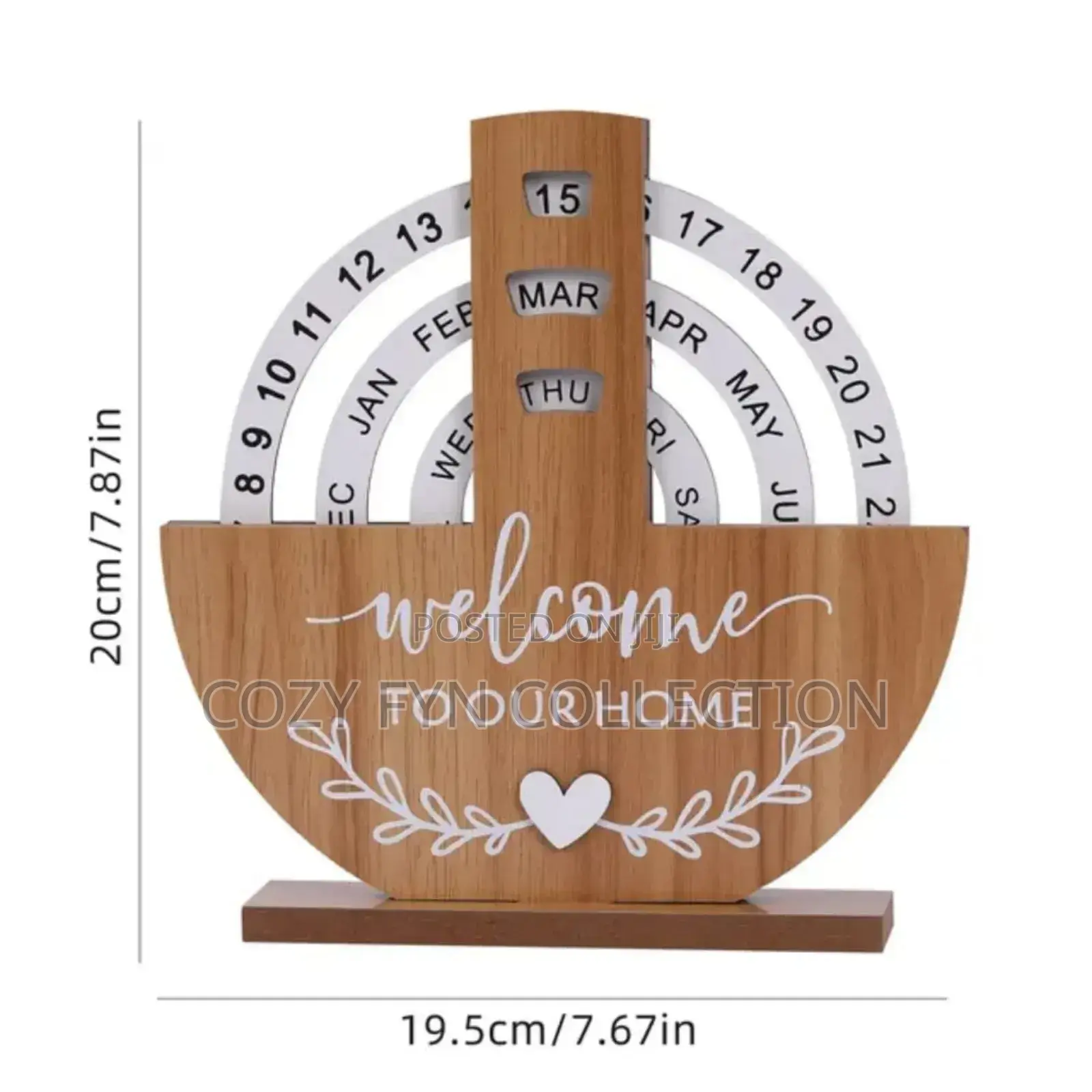 Wooden Perpetual Home//Office Calender