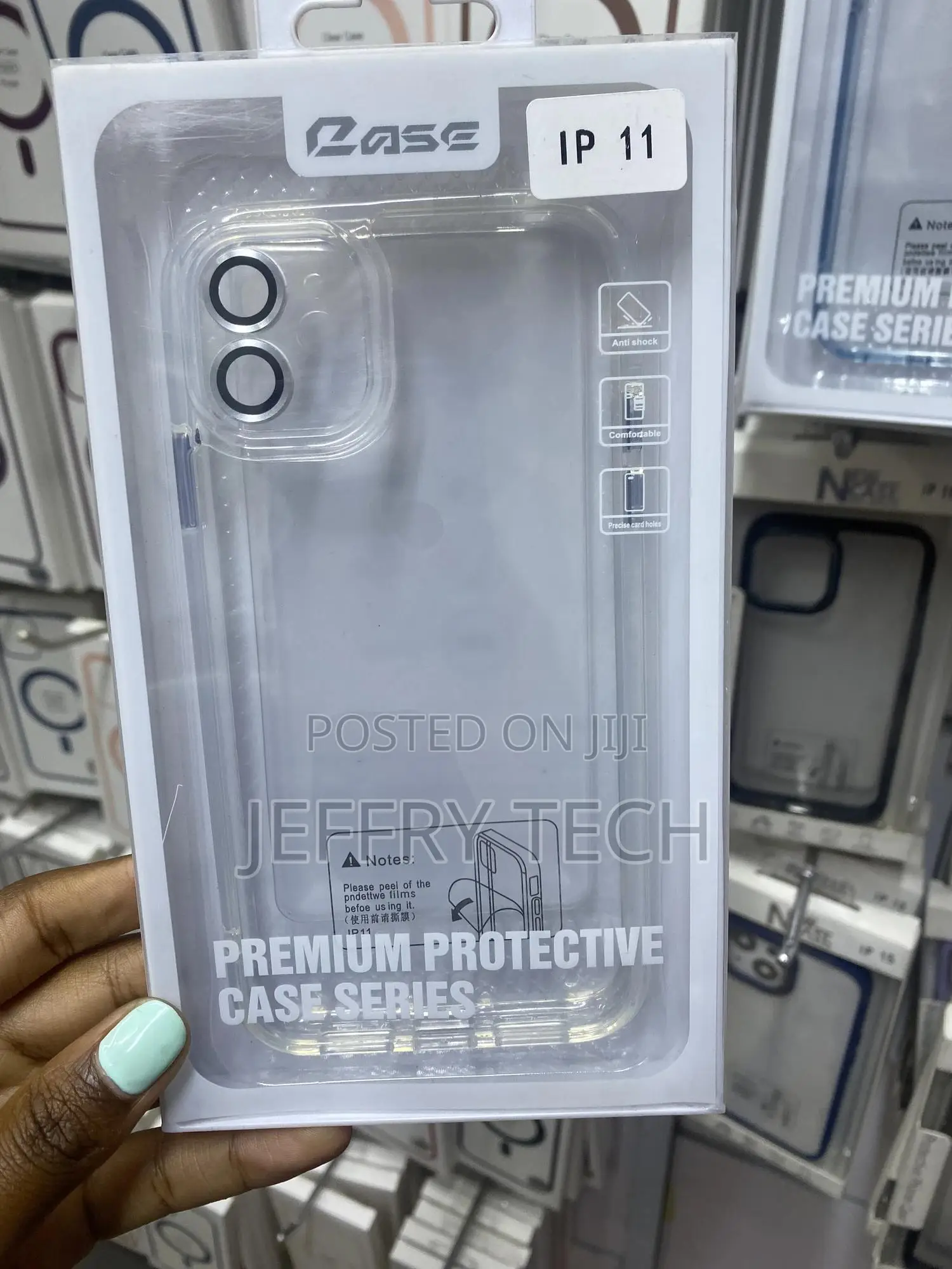 Uioeua iPhone 11 Clear Case With Metal Camera Ring Lense