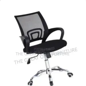 Black Swivel Mesh Adjustable Office Chair Cx3wj