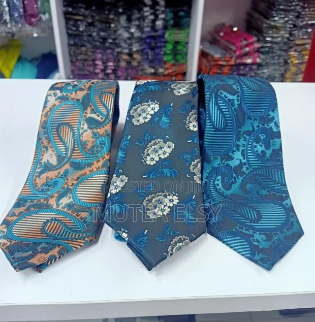 Navyblue, Ocean Blue Silver Vintage Executive Tie Sets - thumbnail 2