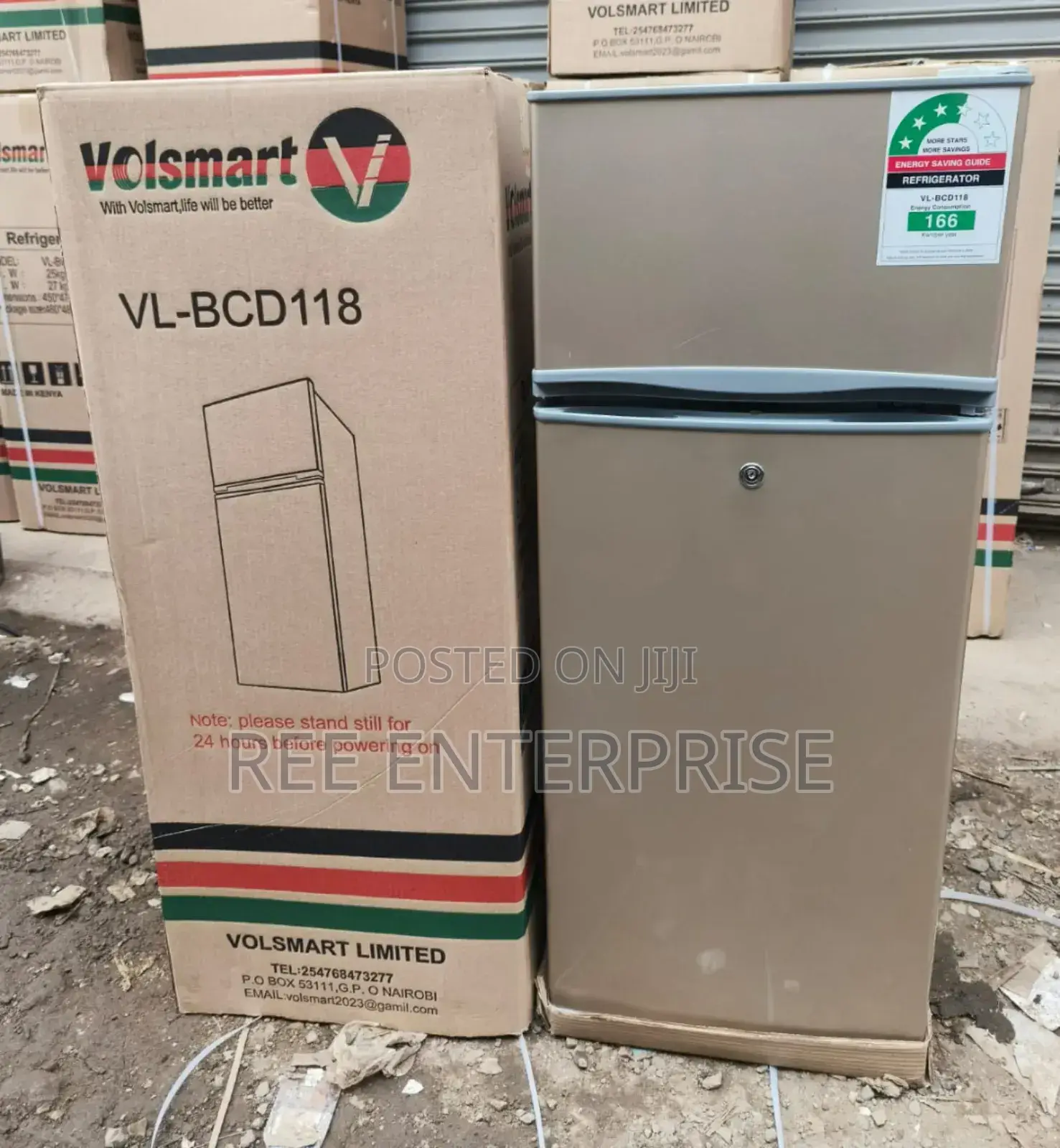 118 Litres Volsmart Double Door Refrigerator