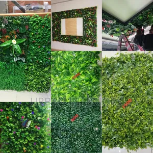 Green Wall Decor With Flowers