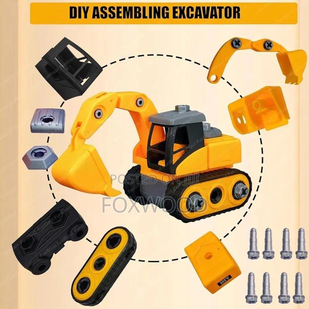 Diy Toy Bulldozer Vehicles Set - thumbnail 4