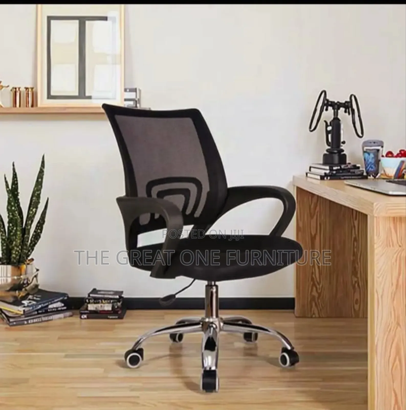 Swivel Adjustable Black Mesh Office Chair Jv6td