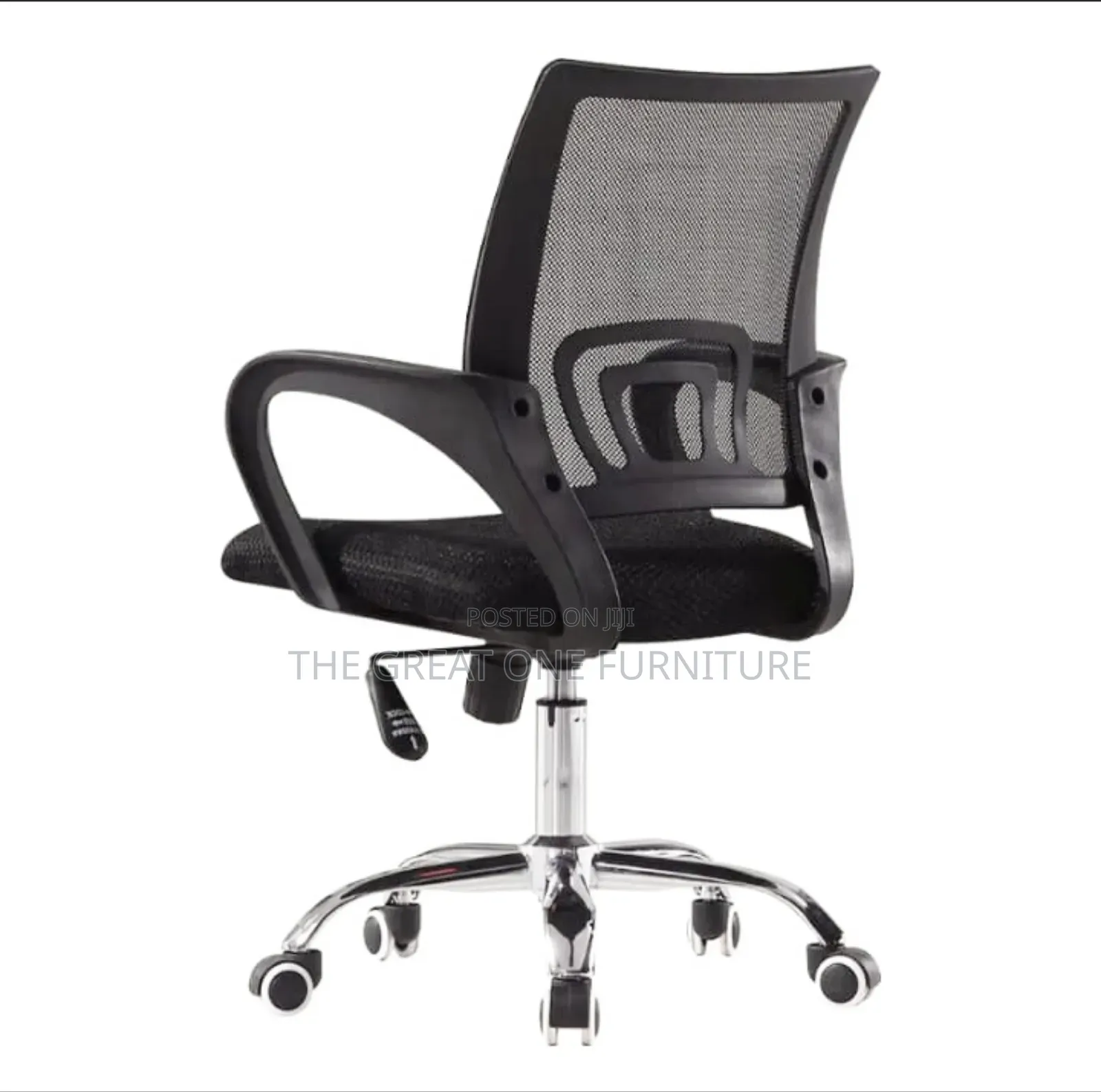 Elegant Adjustable Black Mesh Office Chair Nj7y