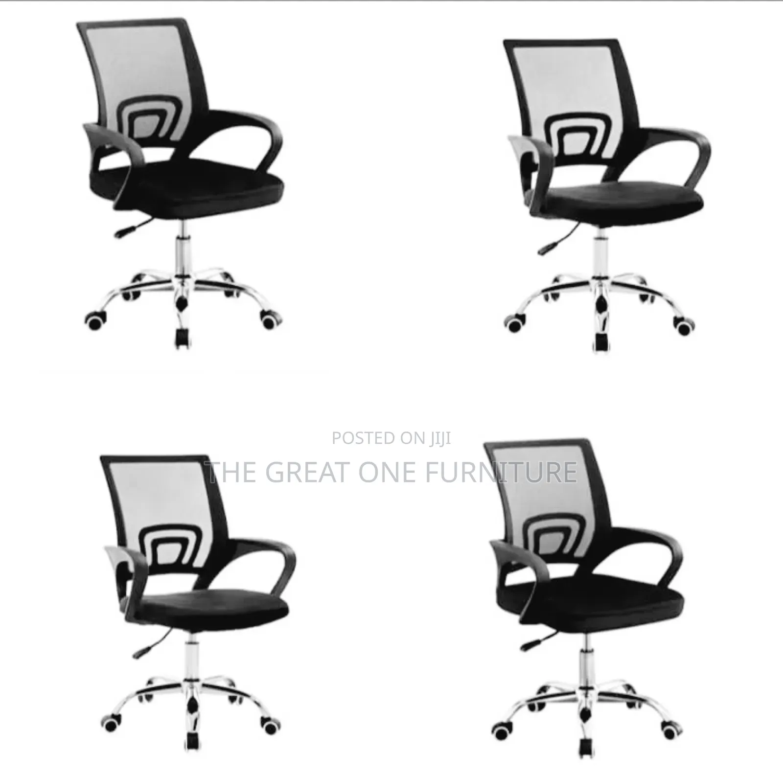 Comfy Adjustable Black Mesh Office Chair Jd2ij