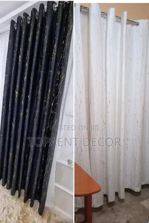 Black and White Velvet Window Bright and Clean Curtains