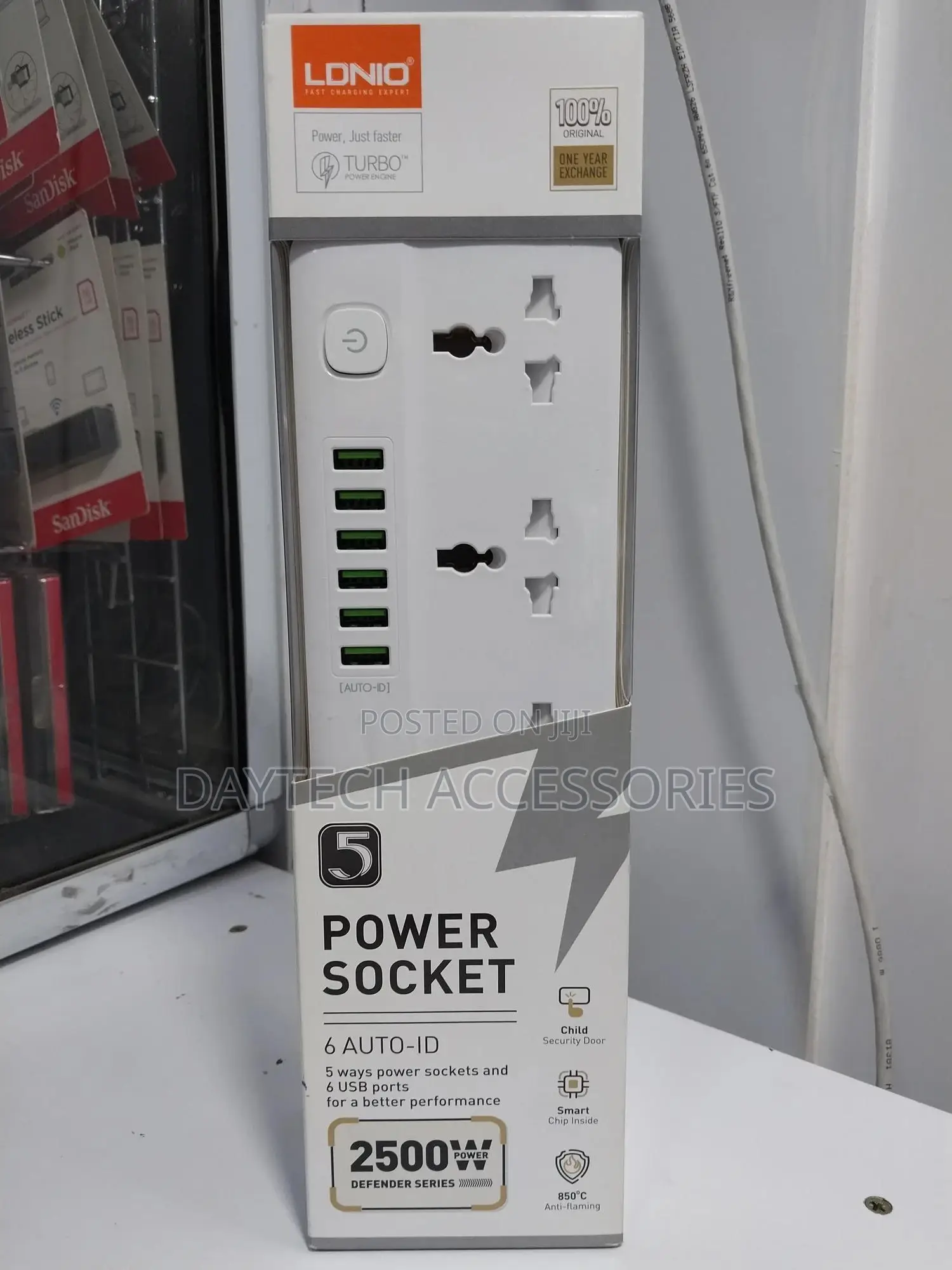 Ldnio 5 Port Power Extension Cord Sc5614 2m 2500w