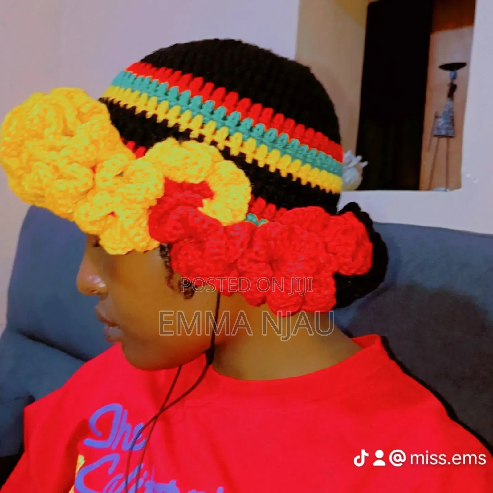 Crochet Ruffle Hat
