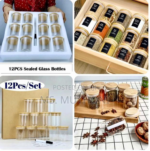 6 PCS 12 PCS Sets 200 Ml Glass Spice Jars - main view