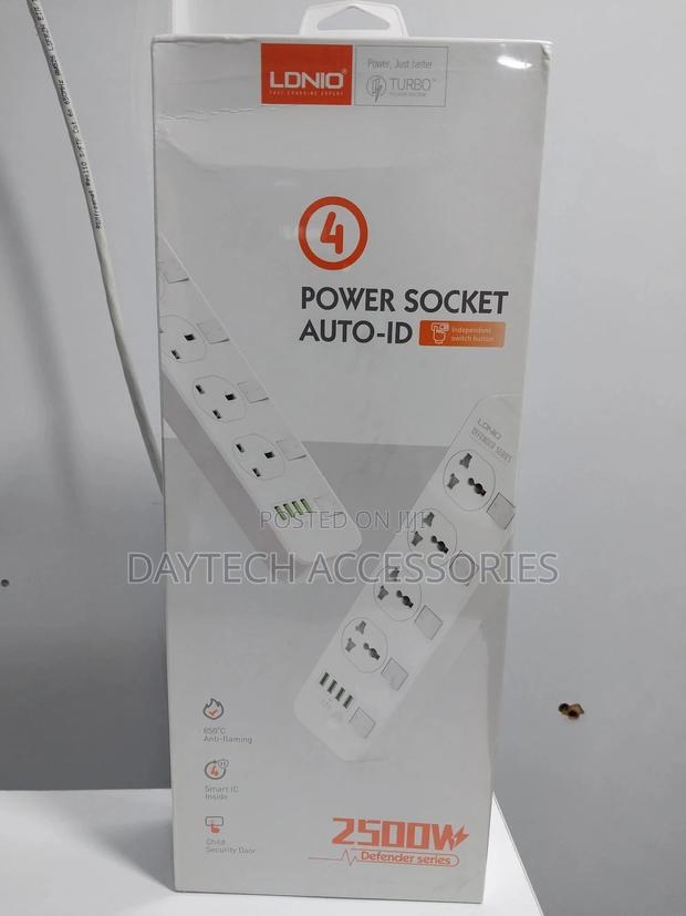 Ldnio Multi Power Strip With Usb Ports 4 Universal Sockets - thumbnail 2